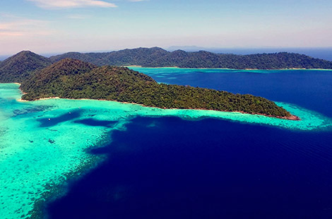koh surin aerial